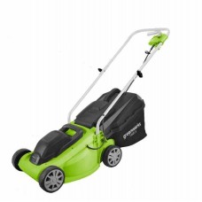 Greenworks 1200W электрическая проводная газонокосилка, 33 см