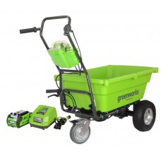 Greenworks 40V G-MAX аккумуляторная садовая тележка, самоходная, с аккумулятором 6 Ah и зарядным устройством