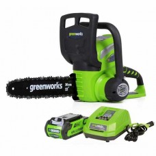 GreenWorks 40V G-MAX аккумуляторная цепная пила, 30 см, с аккумуляторoм 2 Ah и зарядным устройством