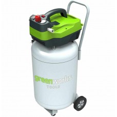 Greenworks электрический воздушный компрессор GAC50V, вертикальный, 1500W, 8 бар