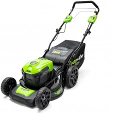 Greenworks 40V G-MAX аккумуляторная самоходная бесщеточная газонокосилка, 46 см, без аккумулятора и зарядного устройства