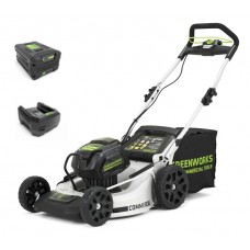 Greenworks 82V Commercial аккумуляторная бесщеточная газонокосилка, 51 см, c аккумулятором 5 Ah и зарядным устройством