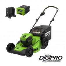 Greenworks 60V DigiPro самоходная, бесщеточная газонокосилка, 46 см, с аккумулятором 4 Ah и зарядным устройством