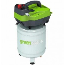 Greenworks электрический воздушный компрессор GAC24V, вертикальный, 1500W, 8 бар