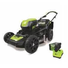 Greenworks 80V Pro аккумуляторная самоходная, бесщеточная газонокосилка, 51 см, c аккумулятором 4 Ah и зарядным устройством