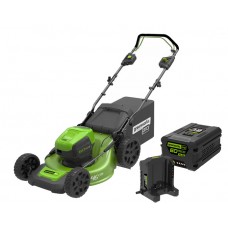 Greenworks 60V DigiPro бесщеточная газонокосилка, 46 см, с аккумулятором 4 Ah и зарядным устройством